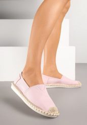 Różowe Espadryle z Plecionką Natifelle. Czerwone espadryle Renee, bez wzorów, bez obcasa. W wyprzedaży za 47.99 zł.