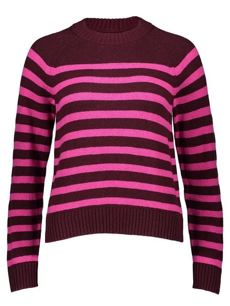 GAP Sweter w kolorze bordowo-różowym rozmiar: L. Czerwone swetry GAP, l, bez wzorów, z bawełny, bez ramiączek. Za 122.38 zł.