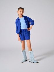 KIDS ONLY Szorty "Thyra" w kolorze niebieskim rozmiar: 146. Niebieskie szorty KIDS ONLY, bez wzorów, z bawełny. Za 74.99 zł.
