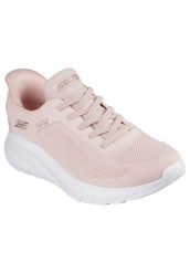 Buty sportowe Sneakersy damskie, Slip-Ins: BOBS Sport Squad Chaos - Current Muse. Czerwone buty treningowe Skechers, na zimę, bez wzorów, z materiału, przed kostkę, bez zapięcia, trekkingowe. Za 299.99 zł.