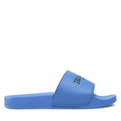 Klapki True Religion. Niebieskie klapki True Religion, bez wzorów, bez obcasa, bez zapięcia. Za 369.99 zł.