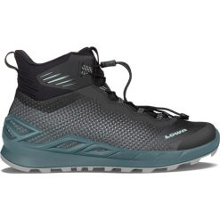 Buty trekkingowe damskie Lowa Merger Mid Gtx. Czarne buty trekkingowe Lowa, z materiału, bez zapięcia. Za 551.00 zł.