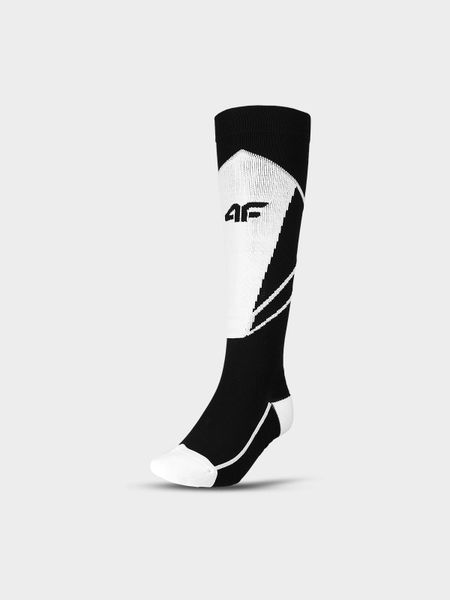 4F Skarpety narciarskie damskie - czarne 35-38. Czarne skarpetki 4f, bez wzorów, z materiału. W wyprzedaży za 59.99 zł.