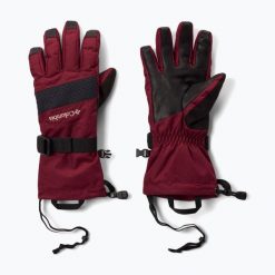 Rękawiczki trekkingowe damskie Columbia Whirlibird III. Czerwone rękawiczki Columbia, bez wzorów, sportowe. Za 299.99 zł.