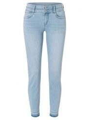 Timezone Dżinsy "Enya" - Slim fit - w kolorze błękitnym rozmiar: W29. Niebieskie jeansy Timezone, z aplikacjami. Za 105.14 zł.
