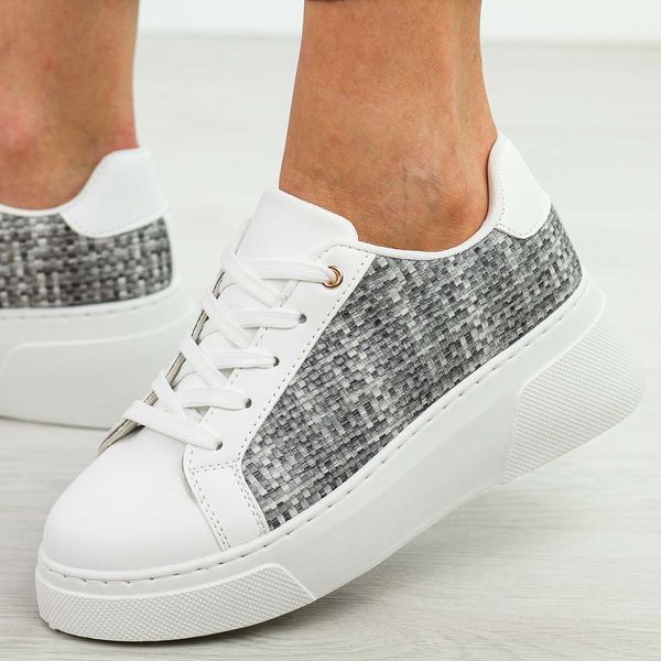 Szare sportowe buty damskie McBraun 23335. Szare buty sportowe lifestyle McBraun, na jesień, bez wzorów, z jeansu, klasyczne, bez zapięcia. W wyprzedaży za 64.35 zł.