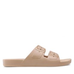 Klapki Freedom Moses. Brązowe klapki Freedom moses, bez wzorów, bez obcasa, bez zapięcia. Za 229.99 zł.