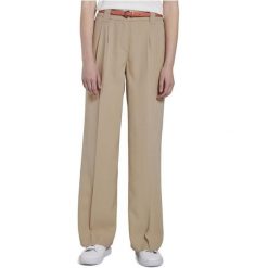 Spodnie turystyczne damskie Tom Tailor Lea. Brązowe spodnie materiałowe Tom Tailor, bez wzorów, z materiału, sportowe. Za 261.05 zł.