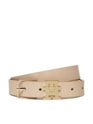 Tommy Hilfiger Pasek Damski Th Monogram 2.5 AW0AW15763 Biały. Białe paski Tommy Hilfiger, bez wzorów, ze skóry. Za 169.99 zł.