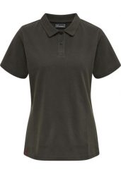 Damska elastyczna koszulka polo Hummel Red. Szare t-shirty sportowe Hummel, m, bez wzorów, z bawełny, bez ramiączek, na golfa. Za 176.50 zł.