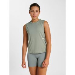 Damski tank top Hummel Pulse Workout. Szare topy Hummel, bez wzorów, sportowe, bez kołnierzyka, bez ramiączek. Za 158.00 zł.