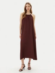 ViCOLO Sukienka letnia Abito TD0757 Brązowy Regular Fit. Brązowe sukienki ViCOLO, m, bez wzorów, z wiskozy, bez kołnierzyka, bez ramiączek. Za 349.99 zł.