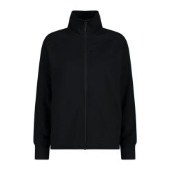 Damska bluza dresowa CMP. Czarne bluzy CMP, bez wzorów, z dresówki, bez ramiączek, bez kaptura. Za 270.00 zł.