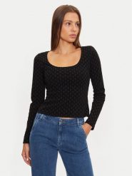 Marciano Guess Bluzka 4BGP28 6283A Czarny Slim Fit. Czarne bluzki Marciano Guess, m, z aplikacjami, z syntetyku, bez kołnierzyka, bez ramiączek. Za 249.99 zł.
