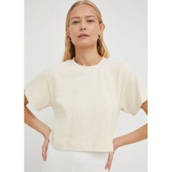 American Vintage t-shirt damski kolor beżowy. Brązowe t-shirty American Vintage, bez wzorów, z dzianiny, vintage, bez kołnierzyka, bez ramiączek. W wyprzedaży za 159.99 zł.