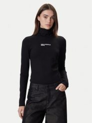 Karl Lagerfeld Jeans Golf A4W17015 Czarny Slim Fit. Czarne swetry Karl Lagerfeld Jeans, xs, bez wzorów, z jeansu, bez ramiączek. Za 339.99 zł.