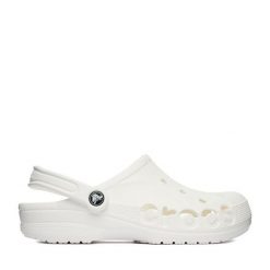 Klapki Crocs. Białe klapki Crocs, bez wzorów, bez obcasa, bez zapięcia. Za 199.99 zł.
