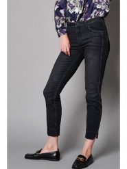 Rosner Dżinsy "Antonia" - Skinny fit - w kolorze czarnym rozmiar: 40/L28. Czarne jeansy Rosner, l, z aplikacjami, ze skóry, klasyczne, z podwyższonym stanem. Za 141.19 zł.