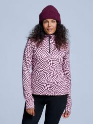 Bluza narciarska - Damska - Cabin Life - Bordeaux. Czerwone bluzy POEDERBAAS, xs, bez wzorów, z elastanu, bez ramiączek, bez kaptura. Za 242.82 zł.