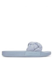Tommy Jeans Klapki Tjw Braided Slides EN0EN02975 Błękitny. Niebieskie klapki Tommy Jeans, bez wzorów, z jeansu, bez obcasa, bez zapięcia. Za 209.99 zł.