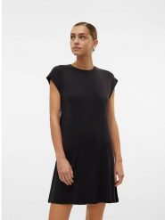 Vero Moda Sukienka w kolorze czarnym rozmiar: M. Czarne sukienki Vero Moda, na co dzień, m, bez wzorów, bez kołnierzyka, bez ramiączek, mini, proste. Za 105.63 zł.