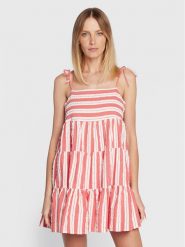 Seafolly Sukienka letnia Cabana 54861-DR Czerwony Regular Fit. Czerwone sukienki Seafolly, bez wzorów, z bawełny, bez kołnierzyka, bez ramiączek. Za 499.99 zł.