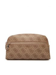 Guess Kosmetyczka PW7564 P6273 Beżowy ciemny. Brązowe torebki klasyczne Guess, z aplikacjami, ze skóry, bez dodatków. Za 269.99 zł.