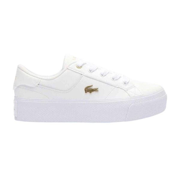 Buty sportowe Lacoste Ziane Platform. Białe buty treningowe Lacoste, bez wzorów, z materiału, bez zapięcia, trekkingowe. Za 429.00 zł.