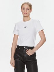 Calvin Klein Jeans T-Shirt J20J222687 Biały Regular Fit. Białe t-shirty Calvin Klein Jeans, xs, bez wzorów, z bawełny, bez kołnierzyka, bez ramiączek. Za 99.99 zł.
