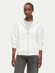 Calvin Klein Bluza LV044G215G Biały Relaxed Fit. Białe bluzy Calvin Klein, xs, bez wzorów, z bawełny, bez ramiączek, bez kaptura. Za 449.99 zł.