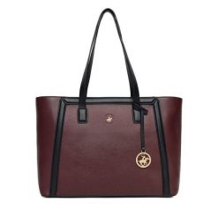 Torebka Beverly Hills Polo Club. Czerwone shopper bag Beverly Hills Polo Club, bez wzorów, bez dodatków. Za 229.99 zł.
