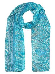 Ipanima Szal w kolorze niebiesko-turkusowym - 180 x 100 cm rozmiar: onesize. Niebieskie szaliki i kominy Ipanima, bez wzorów, z materiału. Za 34.99 zł.