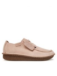 Clarks Półbuty Funny Dream 26182263 Różowy. Czerwone półbuty wsuwane Clarks, bez wzorów, ze skóry, bez obcasa, na płaskiej podeszwie. Za 309.99 zł.
