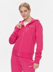 Guess Bluza Eleanora V4RQ04 KC5O0 Różowy Regular Fit. Czerwone bluzy Guess, xxs, z aplikacjami, z bawełny, bez kaptura. Za 229.99 zł.