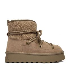 Śniegowce Badura. Szare śniegowce Badura, bez wzorów, bez zapięcia. Za 249.99 zł.