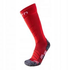 Skarpety narciarskie damskie UYN Magma Ski Socks. Czerwone skarpetki Uyn, bez wzorów. W wyprzedaży za 157.80 zł.