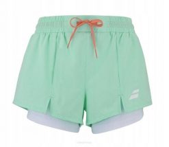 Spodenki do padla damskie Babolat Padel Short Perf. Niebieskie szorty sportowe BABOLAT, bez wzorów, z elastanu, na fitness i siłownię. Za 179.99 zł.