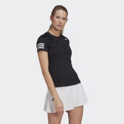 Koszulka damska Adidas Club Tennis sportowa czarna. Białe t-shirty sportowe adidas, xs, bez wzorów, bez ramiączek, na fitness i siłownię. Za 114.00 zł.