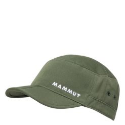 Czapka Mammut Lhasa Dorośli. Zielone czapki z daszkiem Mammut, z aplikacjami, z materiału, sportowe. Za 216.99 zł.