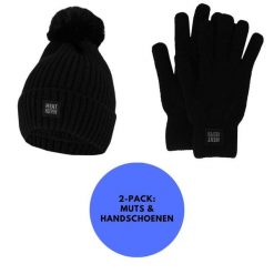 Zestaw termiczny Damskie rękawiczki/czapka Rozmiar uniwersalny. Czarne czapki zimowe HEAT KEEPER, bez wzorów, z materiału, sportowe. W wyprzedaży za 167.20 zł.