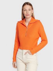 Cotton On Sweter 2055180 Pomarańczowy Regular Fit. Brązowe swetry Cotton On, xl, bez wzorów, z wiskozy, bez ramiączek. Za 99.99 zł.