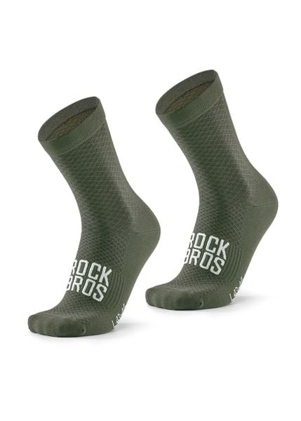 Skarpety rowerowe Rockbros. Zielone skarpetki ROCKBROS, bez wzorów, z elastanu. Za 51.60 zł.