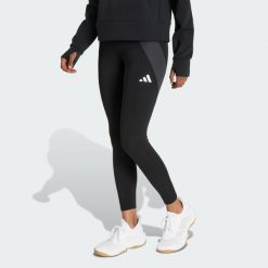 Legginsy do ćwiczeń TECHFIT Color Block 7/8. Czarne legginsy adidas, bez wzorów, sportowe. Za 219.00 zł.