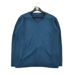 Sweter damski Armani Exchange. Niebieskie swetry Armani Exchange, l, bez wzorów, eleganckie, bez ramiączek. Za 127.76 zł.