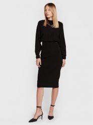 Ted Baker Sukienka dzianinowa Alice 255069 Czarny Slim Fit. Czarne sukienki Ted Baker, bez wzorów, z dzianiny, bez kołnierzyka, bez ramiączek. Za 989.99 zł.