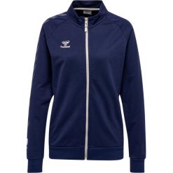 Damska bawełniana bluza dresowa zapinana na zamek Hummel Move Grid. Niebieskie bluzy bez kaptura Hummel, bez wzorów, z bawełny, bez kaptura, do piłki nożnej. Za 269.50 zł.
