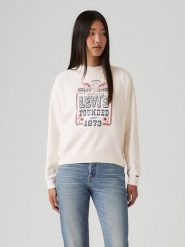 Levi's Bluza w kolorze kremowym rozmiar: S. Brązowe bluzy Levi's, s, bez wzorów, z bawełny, bez ramiączek, bez kaptura. Za 144.92 zł.