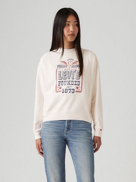 Levi's Bluza w kolorze kremowym rozmiar: M. Brązowe bluzy Levi's, m, bez wzorów, z bawełny, bez kaptura. Za 158.47 zł.