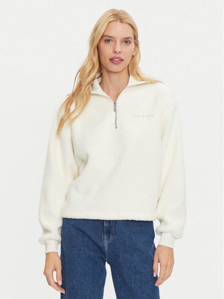 Calvin Klein Jeans Bluza J20J224180 Écru Relaxed Fit. Bluzy Calvin Klein Jeans, l, bez wzorów, z jeansu, bez kaptura. Za 599.99 zł.