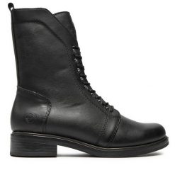 Botki Remonte. Czarne botki Remonte, bez wzorów, bez obcasa, na słupku, bez zapięcia. Za 409.99 zł.